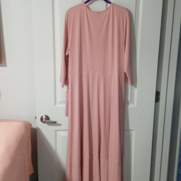 BEAUTIFUL SOFT PINK ROMANTIC MIDI DRESS 18/20 - Picture 5 of 5